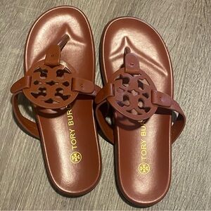 Tory Burch Cloud Sandals in Bourbon Miele size 9